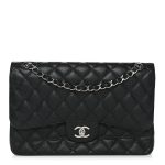 Chanel Classic Jumbo Caviar Black