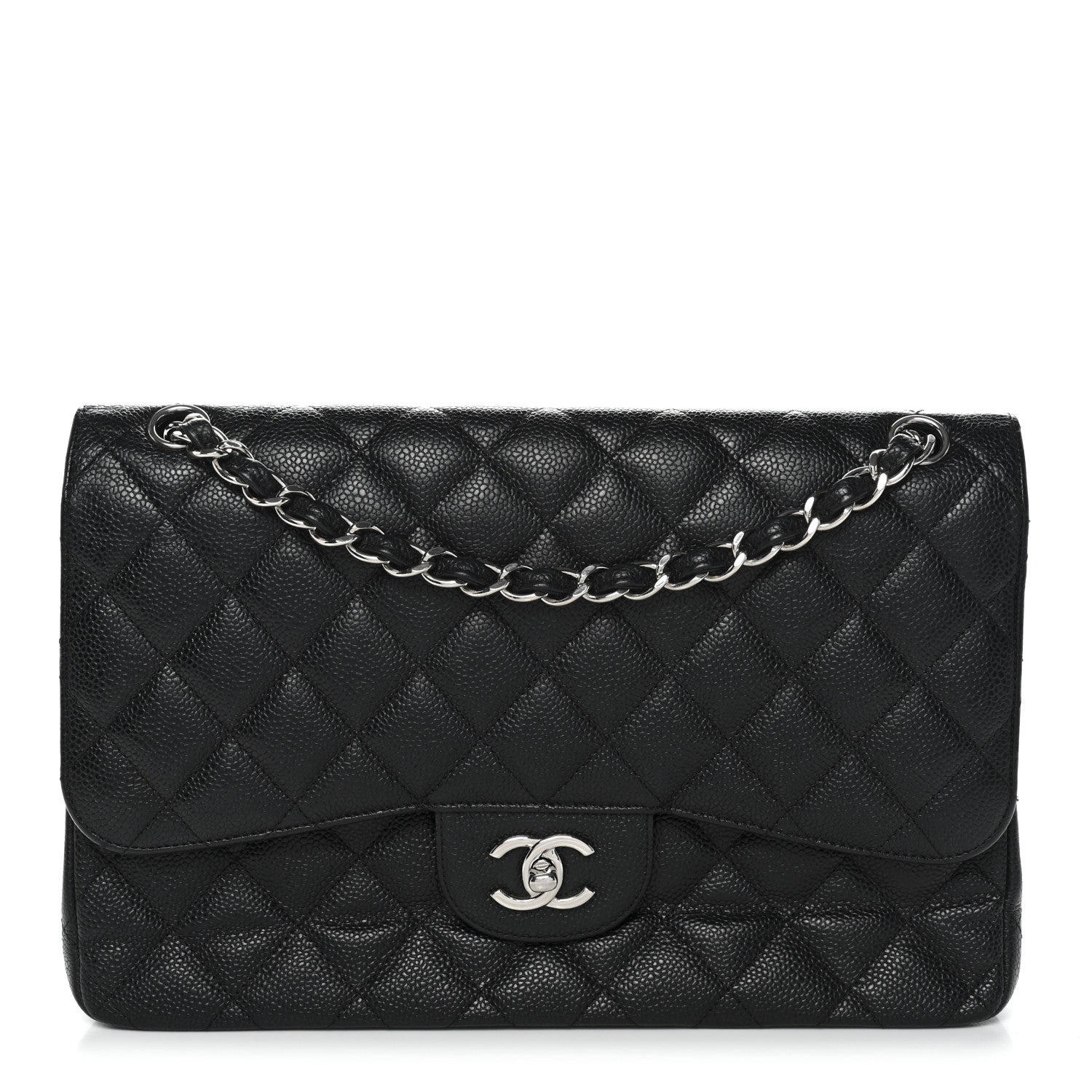 Chanel Classic Jumbo Caviar Black