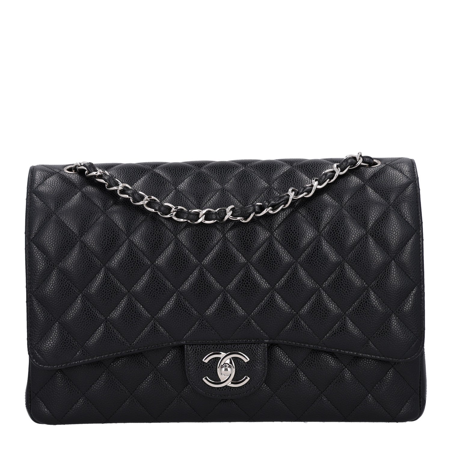 Chanel Classic Maxi Caviar Black