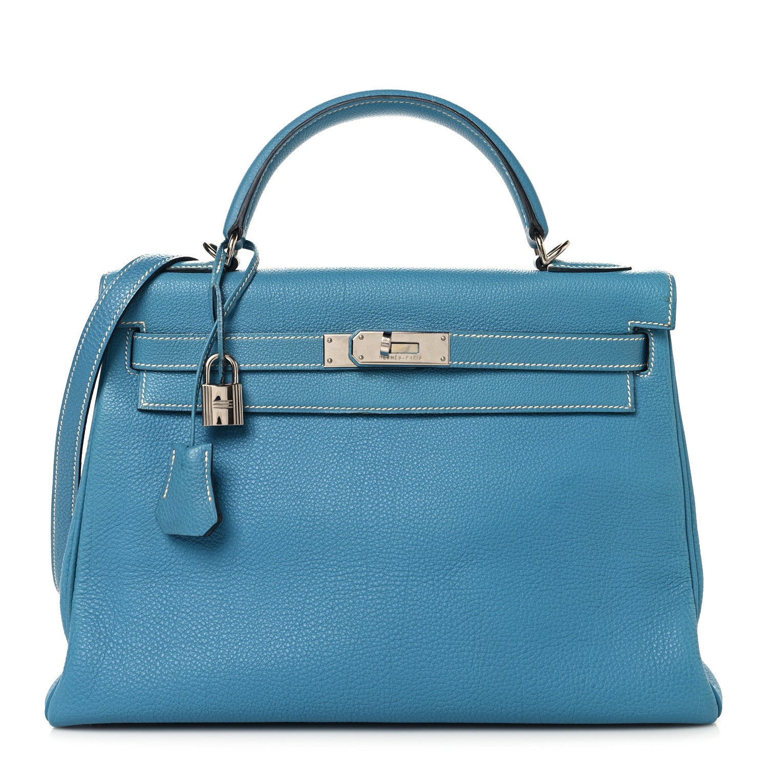 Hermès Kelly 32 Retourne Togo Bleu Jean